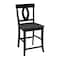 International Concepts Cosmo Counter Height Stool, 24" Seat Height, Coal S75-1702 - alternate 5